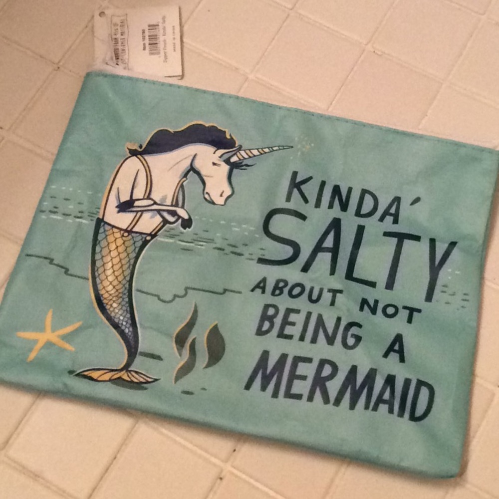 Unicorn mermaid makeup bag